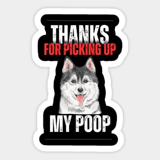 Thanks for scooping up my poop - Klee kai edition Sticker